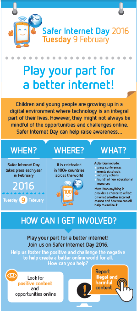 Safer Internet Day 2016 - Tuesday 9 February Safer Internet Day 2016 - Tuesday 9 February