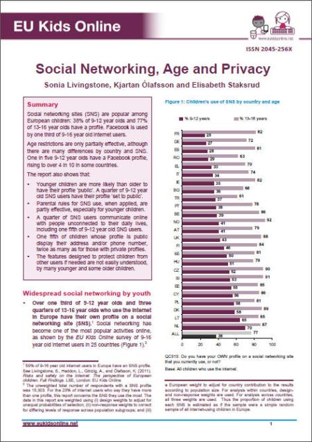 Social Networking, Age and Privacy Social Networking, Age and Privacy