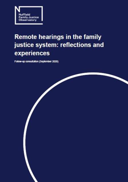 Remote hearings in the family justice system: reflections and experiences 
