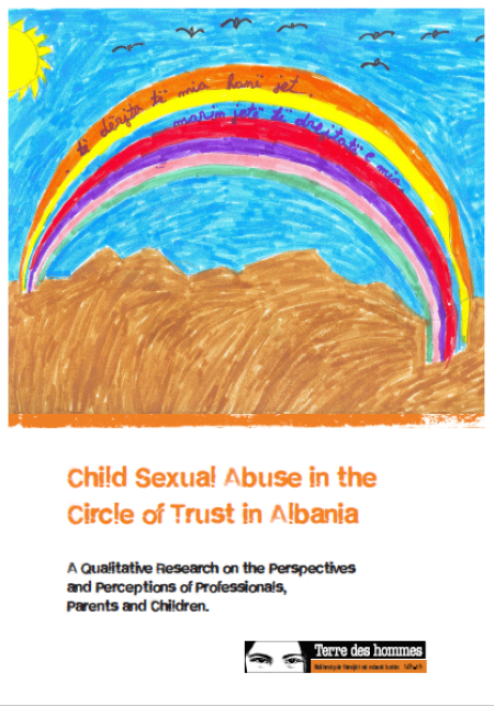 cover page: child's drawing of rainbow