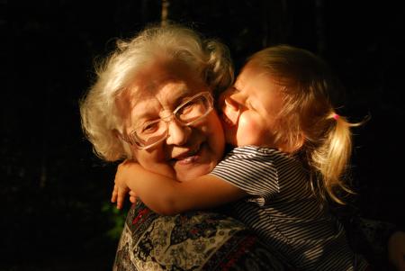child with grandmother