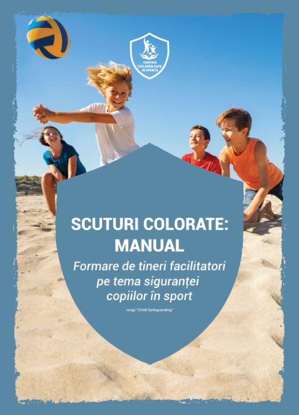 cover page showing children playing beach volleyball