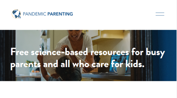 pandemic parenting website preview
